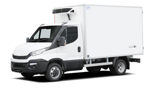 Delivery vans and trucks